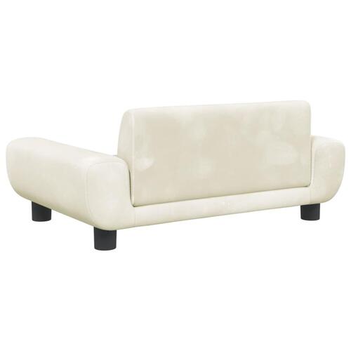 Sofa til børn 70x45x33 cm velour cremefarvet