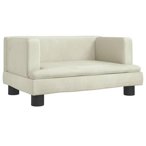 Hundeseng 60x40x30 cm velour cremefarvet