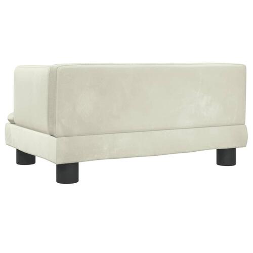 Hundeseng 60x40x30 cm velour cremefarvet