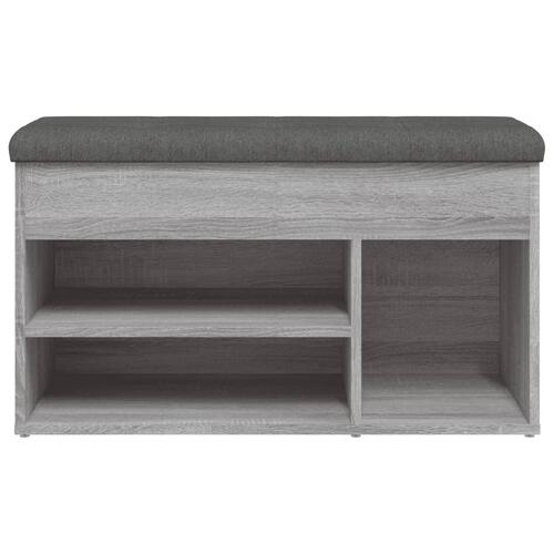 Skobænk 82x32x45,5 cm konstrueret træ grå sonoma-eg