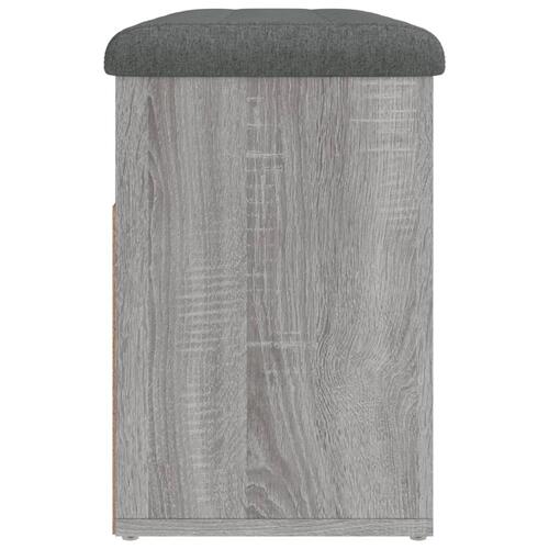 Skobænk 82x32x45,5 cm konstrueret træ grå sonoma-eg