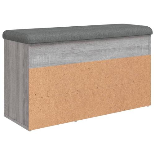 Skobænk 82x32x45,5 cm konstrueret træ grå sonoma-eg