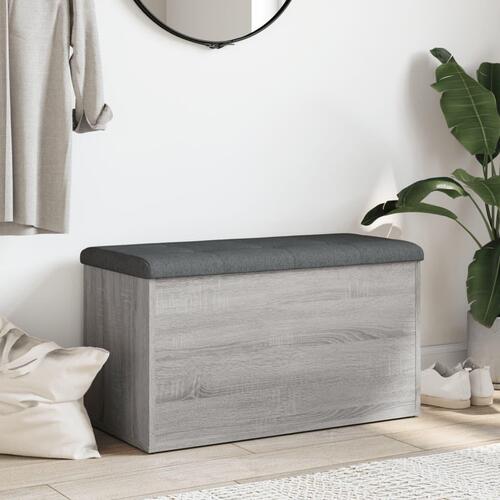 Skobænk 82x42x45 cm konstrueret træ grå sonoma-eg