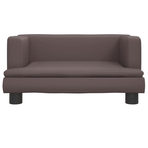 Sofa til børn 60x40x30 cm kunstlæder brun