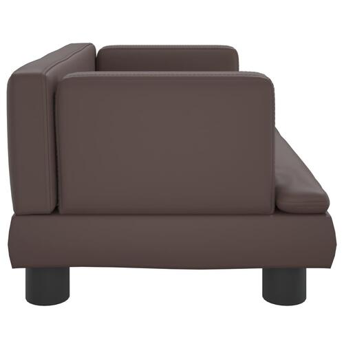 Sofa til børn 60x40x30 cm kunstlæder brun