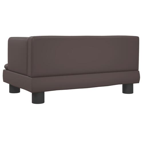 Sofa til børn 60x40x30 cm kunstlæder brun