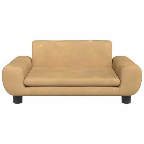 Hundeseng 70x45x33 cm velour brun