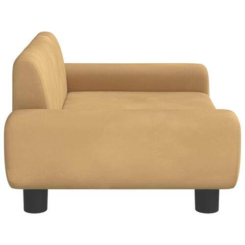 Hundeseng 70x45x33 cm velour brun