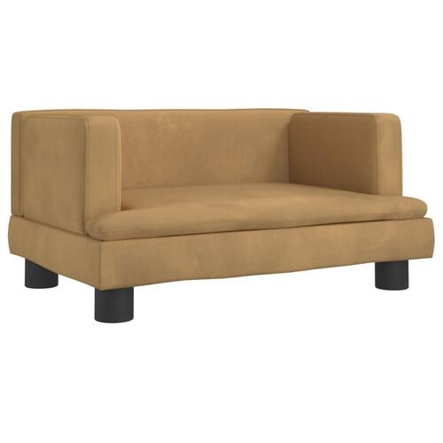 Hundeseng 60x40x30 cm velour brun