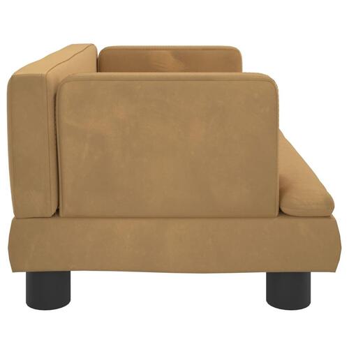 Hundeseng 60x40x30 cm velour brun
