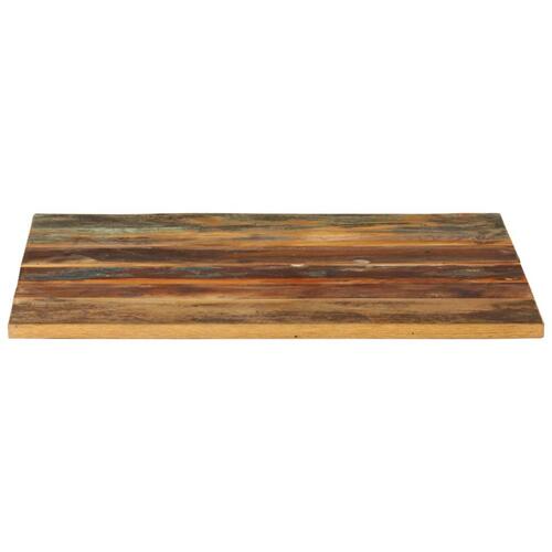 Bordplade 60x60 cm 15-16 mm firkantet massivt genbrugstræ