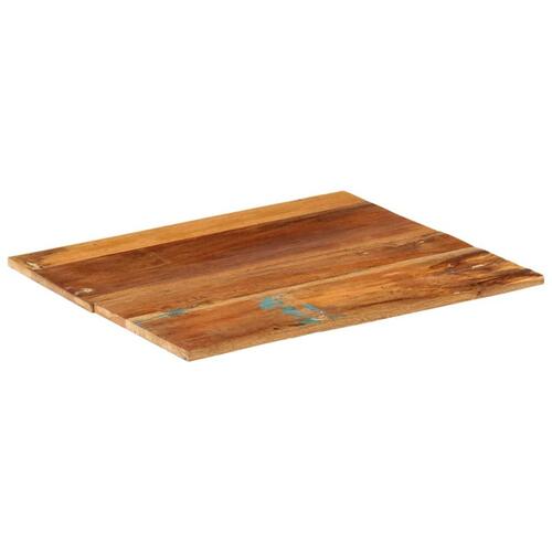 Bordplade 60x60 cm 15-16 mm firkantet massivt genbrugstræ