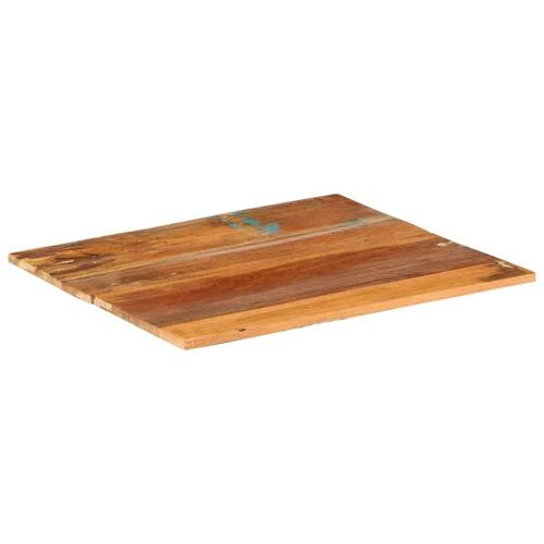 Bordplade 60x60 cm 15-16 mm firkantet massivt genbrugstræ