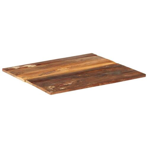 Bordplade 60x60 cm 15-16 mm firkantet massivt genbrugstræ