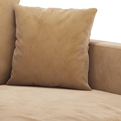 Sofasæt 4 dele med hynder velour brun