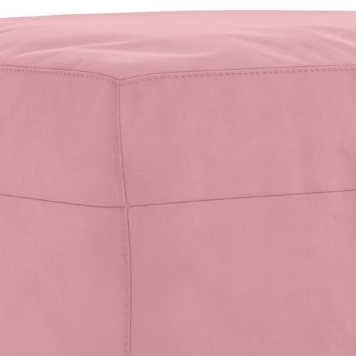 3 personers sofa med hynder velour lyserød