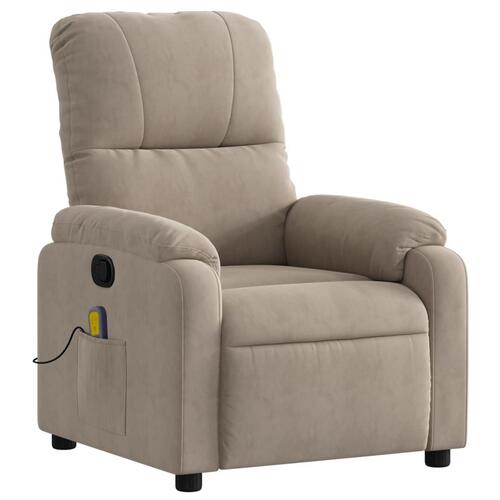 Massagestol mikrofiberstof gråbrun