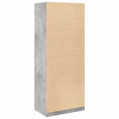 Klædeskab 80 x 50 x 200 cm - betongrå