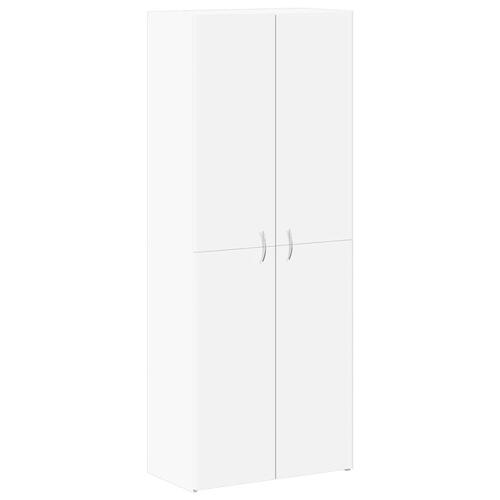 Arkivskab 60x32x153 cm konstrueret træ hvid