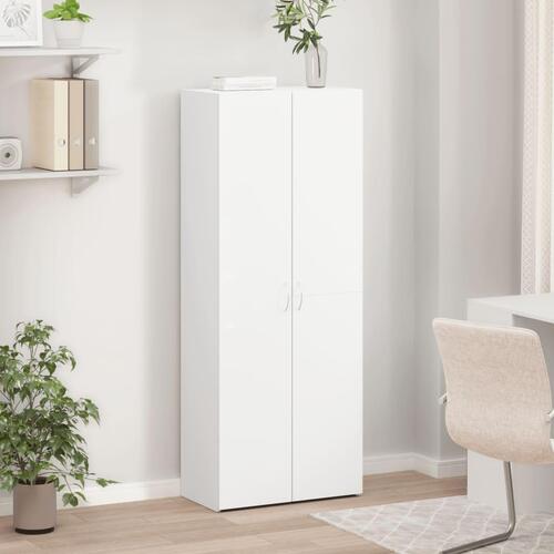 Arkivskab 60x32x153 cm konstrueret træ hvid