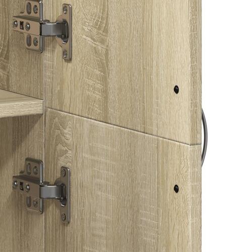 Arkivskab 60x32x153 cm konstrueret træ sonoma-eg