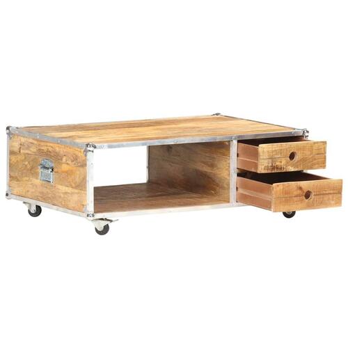Sofabord 89x59x33 cm massivt ru mangotræ