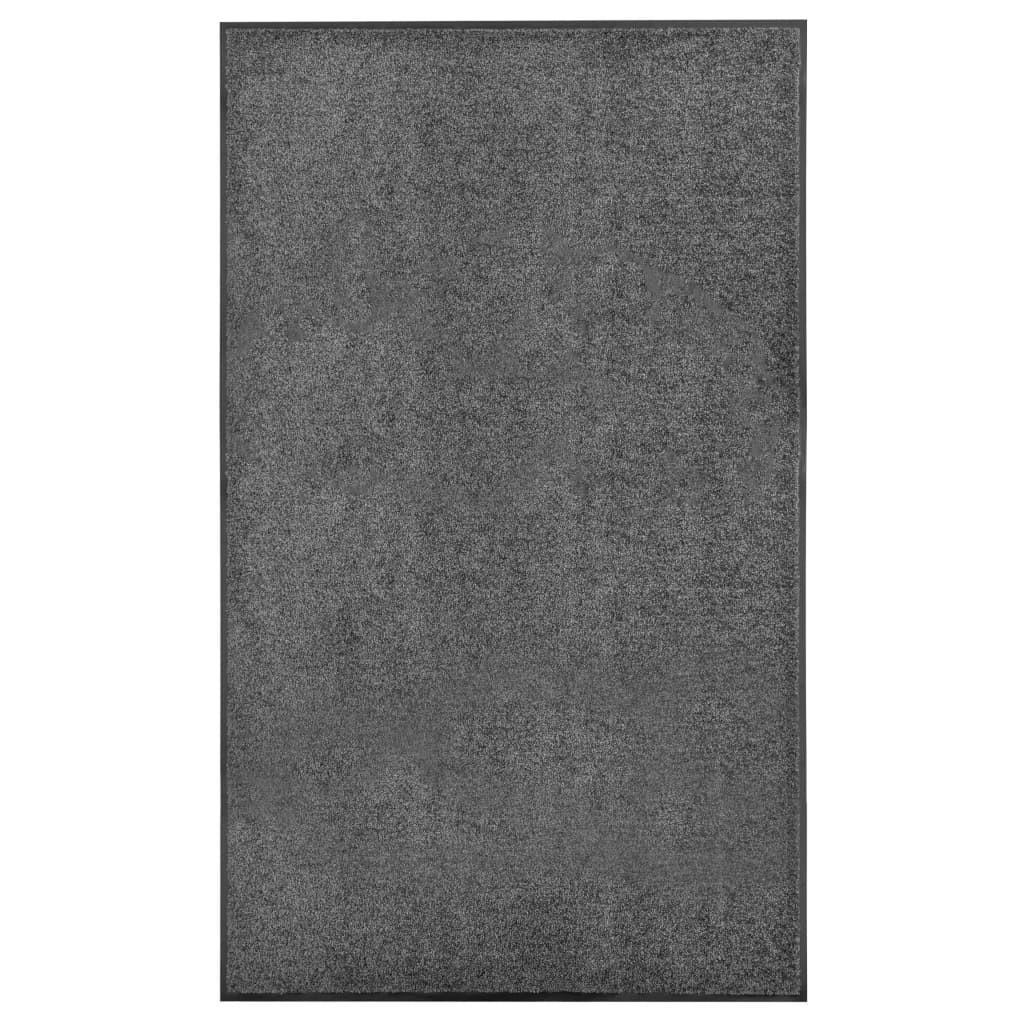 Vaskbar dørmåtte 90x150 cm antracitgrå