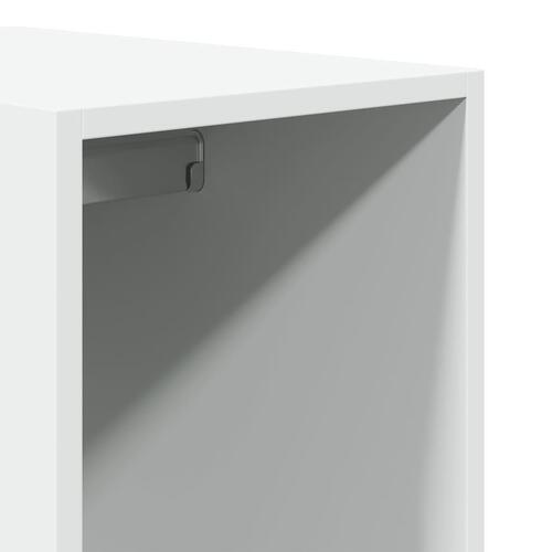 Klædeskab 30x50x200 cm konstrueret træ hvid