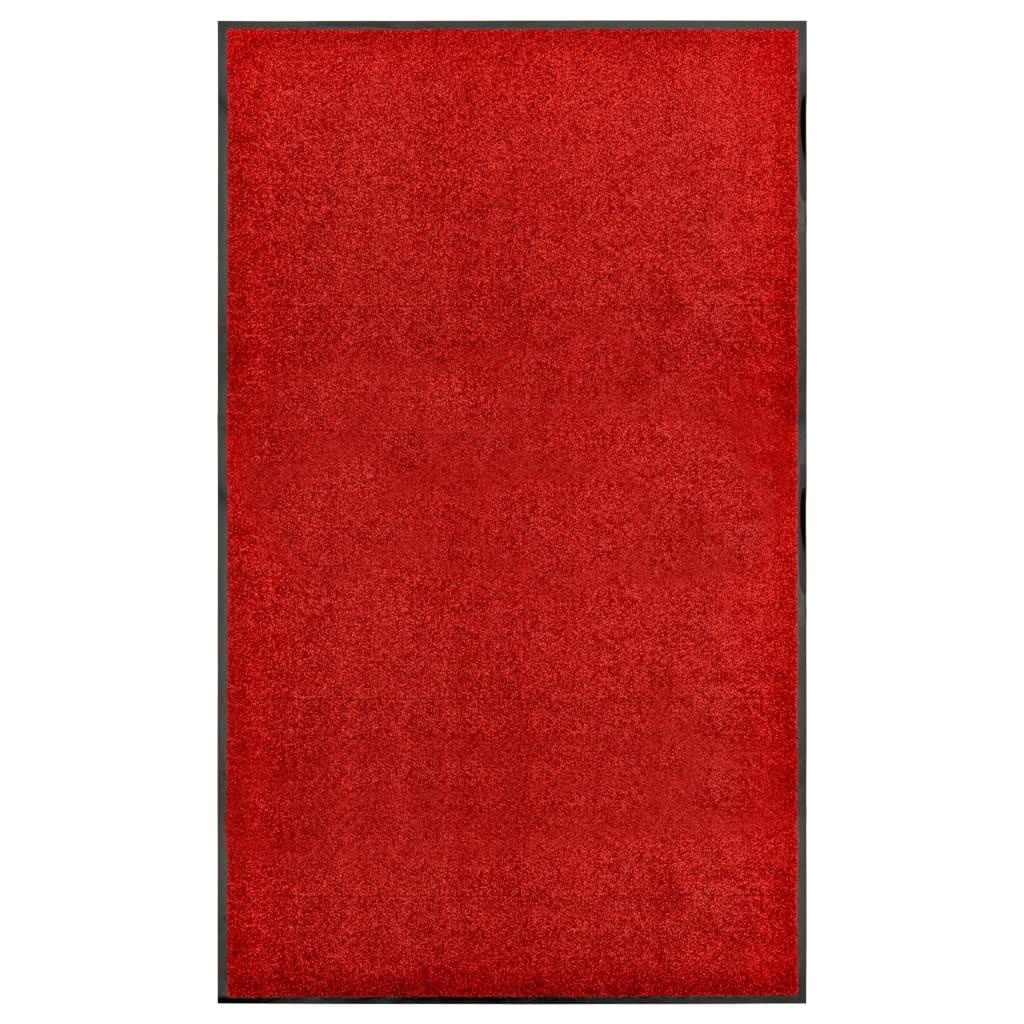 Vaskbar dørmåtte 90x150 cm rød