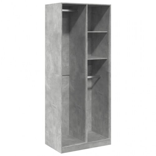 Klædeskab 80 x 50 x 200 cm - betongrå