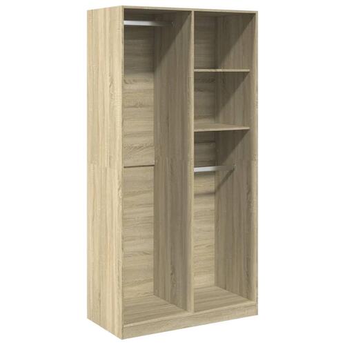 Klædeskab 100x50x200 cm konstrueret træ sonoma-eg
