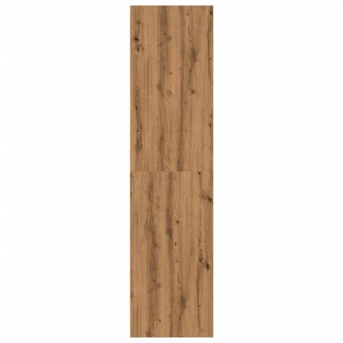 Klædeskab 80x50x200 cm konstrueret træ egetræslook