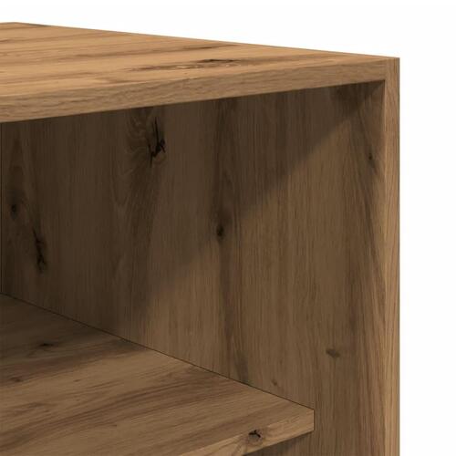 Klædeskab 80x50x200 cm konstrueret træ egetræslook