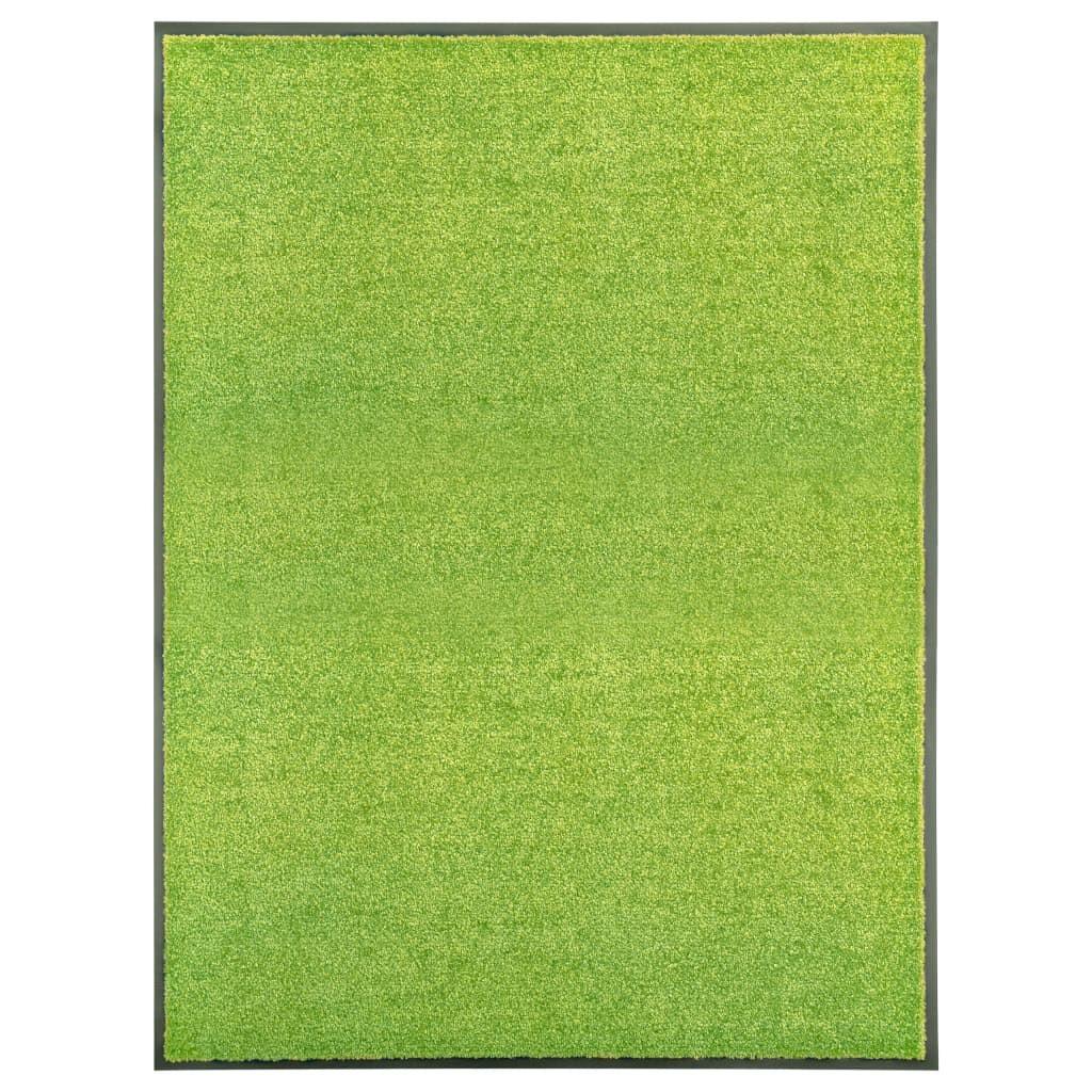 Vaskbar dørmåtte 90x120 cm grøn
