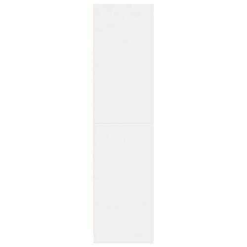Klædeskab 80x50x200 cm konstrueret træ hvid