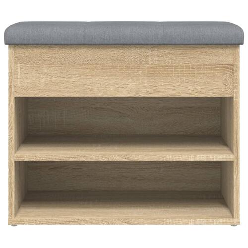 Skobænk 62x32x50 cm konstrueret træ sonoma-eg