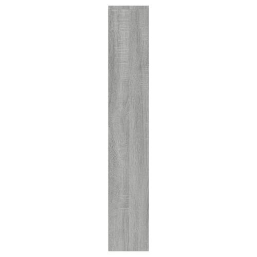 Skoskab med spejl 3 hylder 63x17x102,5 cm grå sonoma-eg