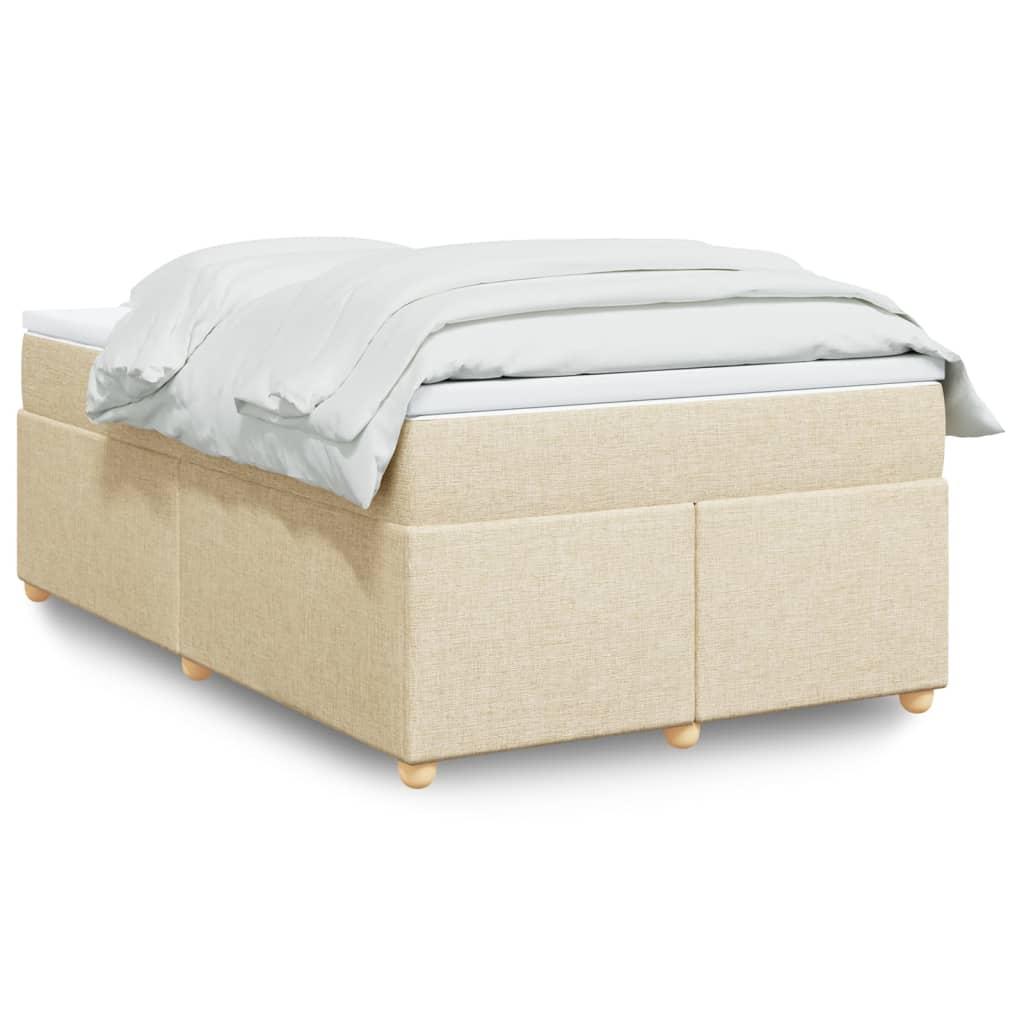 Kontinentalseng med madras 120×190 cm - stof, cremefarvet billede