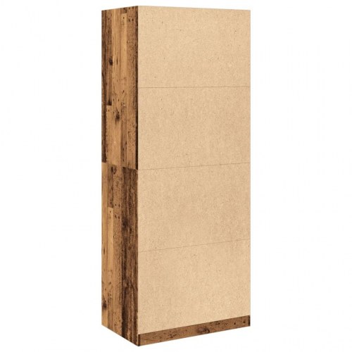 Klædeskab 80x50x200 cm konstrueret træ gammelt træ-look