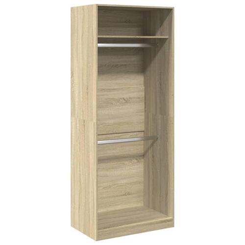 Klædeskab 80x50x200 cm konstrueret træ sonoma-eg