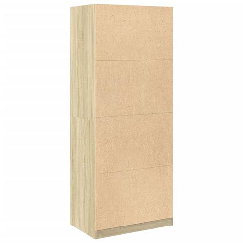 Klædeskab 80x50x200 cm konstrueret træ sonoma-eg