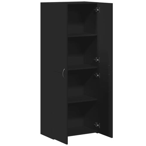 Arkivskab 60x32x153 cm konstrueret træ hvid