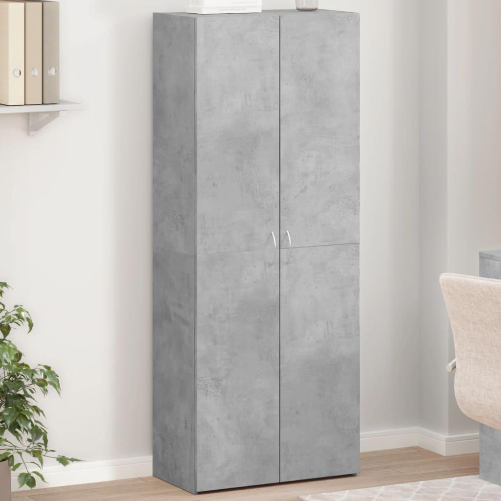 Arkivskab 60x32x153 cm konstrueret træ betongrå