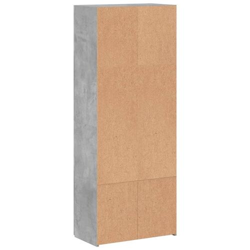 Arkivskab 60x32x153 cm konstrueret træ betongrå