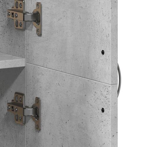 Arkivskab 60x32x153 cm konstrueret træ betongrå