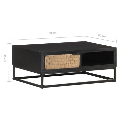 Sofabord 90x60x35 cm massivt mangotræ