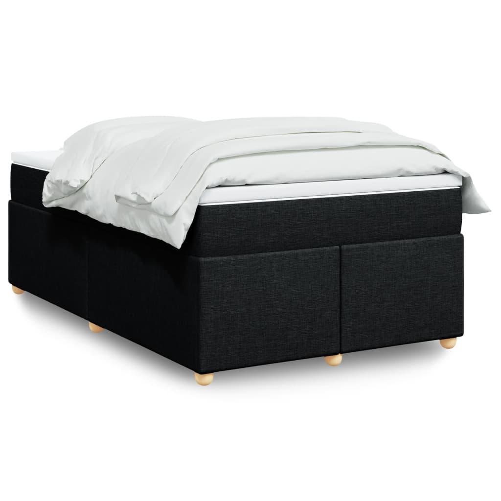 Kontinentalseng med madras 120x190 cm stof sort billede