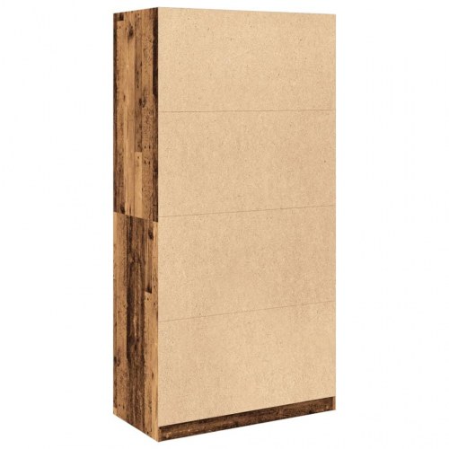 Klædeskab 100 x 50 x 200 cm - gammelt trælook