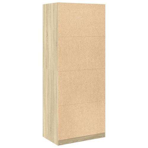 Klædeskab 80x50x200 cm konstrueret træ sonoma-eg