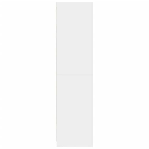 Klædeskab 100x50x200 cm konstrueret træ hvid